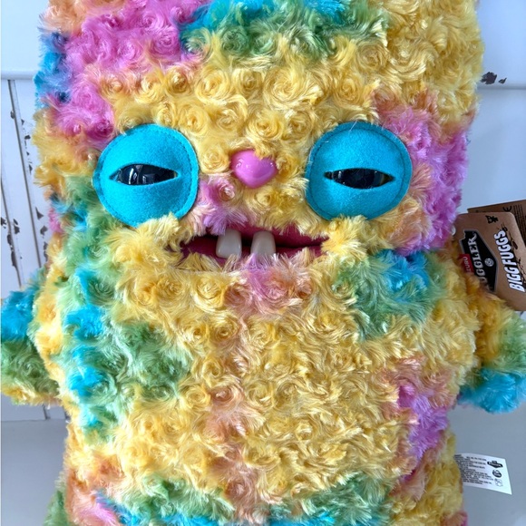 BIGG FUGGLER Fugg Rabid Rabbit NEW 18" Rainbow Plush Spin Master Tie-dye XL Big - Picture 2 of 8